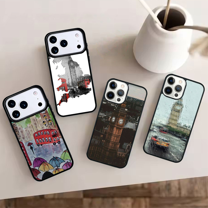 Phone Cases London - London Red Bus Big Ben sillicon