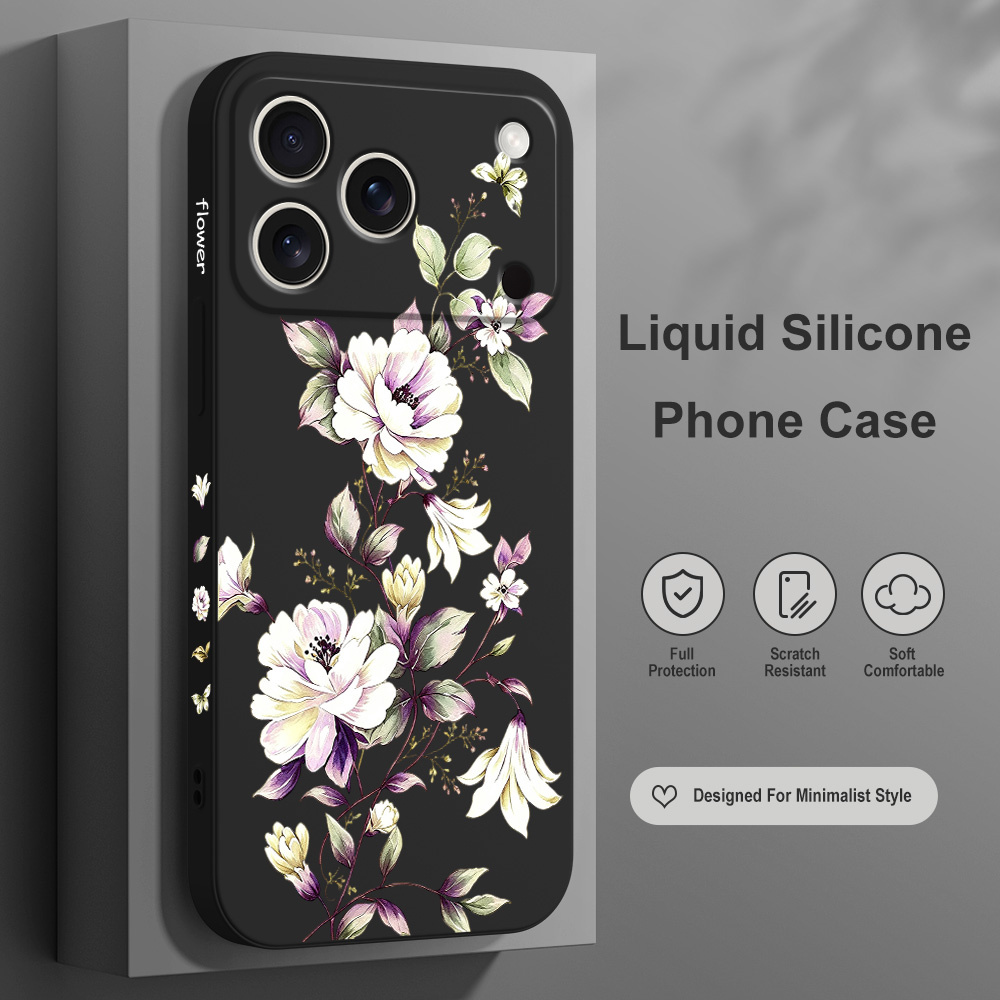 Silicone Liquid Case - Trailing Vine Phone Case For iPhone