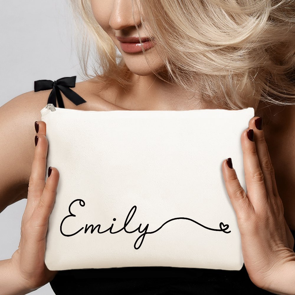 Custom Name Canvas Makeup Bag  - Monogram Custom Case review and price
