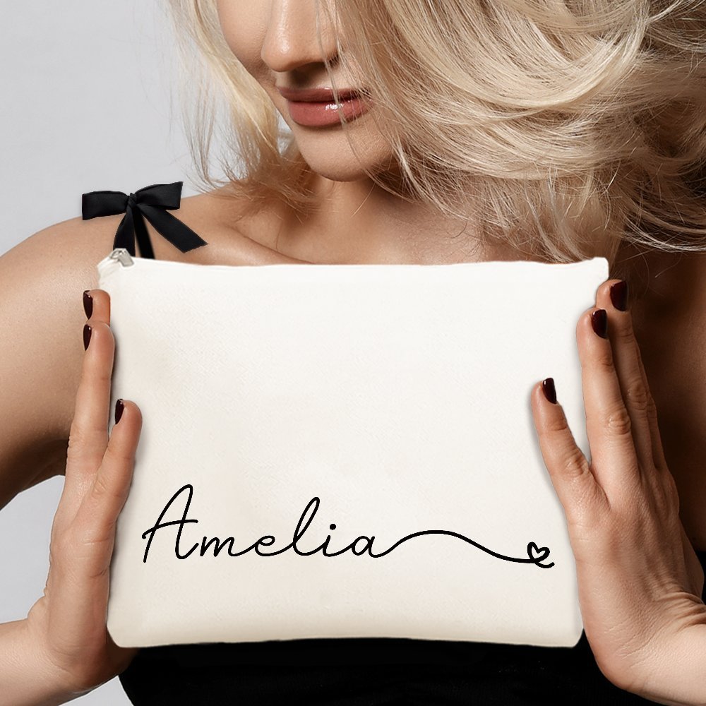 Custom Name Canvas Makeup Bag  - Monogram Custom Case review and price