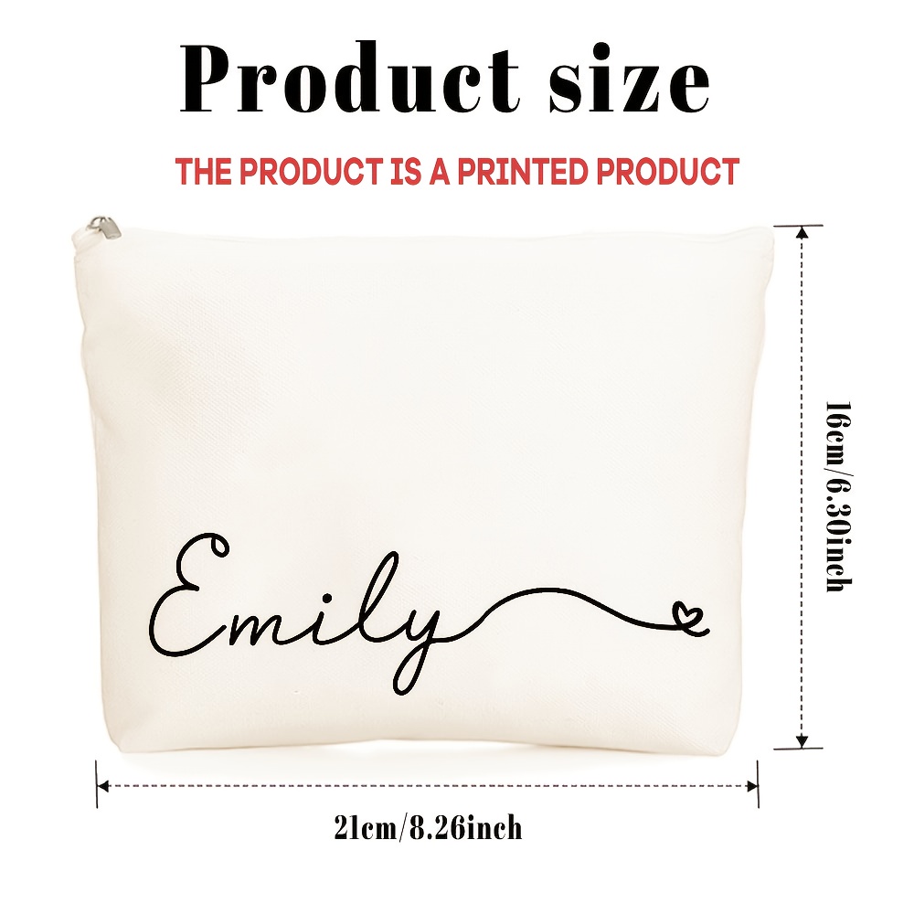 Custom Name Canvas Makeup Bag  - Monogram Custom Case review and price