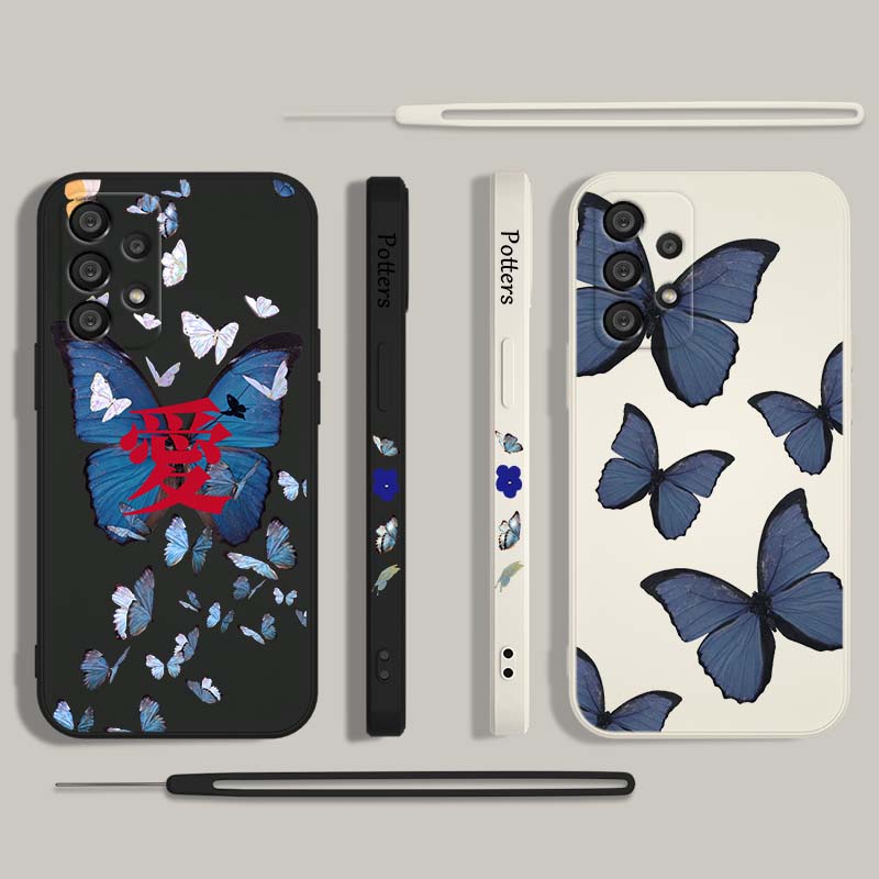 Blue butterfly fashion For Sam - Silicone Liquid Case review and price