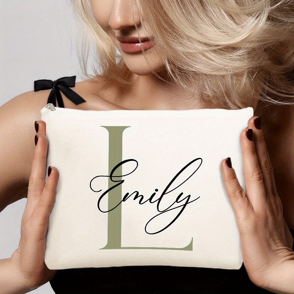 Custom Makeup Bag with Initial - Monogram Custom Case review and price