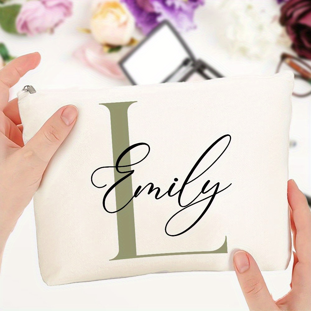 Custom Makeup Bag with Initial - Monogram Custom Case review and price