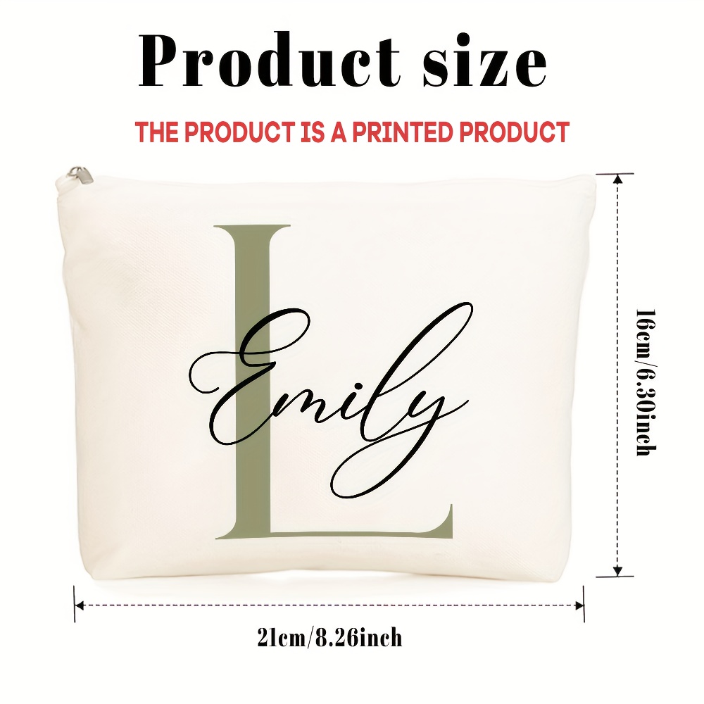 Custom Makeup Bag with Initial - Monogram Custom Case review and price