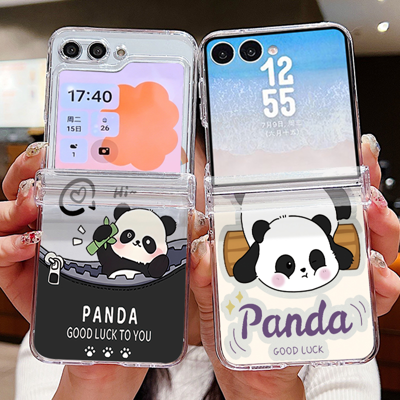 Cute Panda Pattern Phone Case  - Phone Cases Z Flip 5 review and price