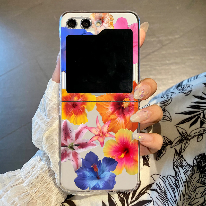 Realistic Floral Print Phone C - Phone Cases Z Flip 5 review and price