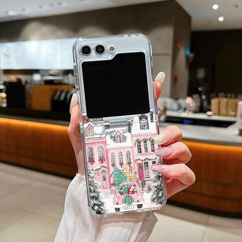 Rural Building Snow Scenery Ch - Phone Cases Z Flip 5 review and price