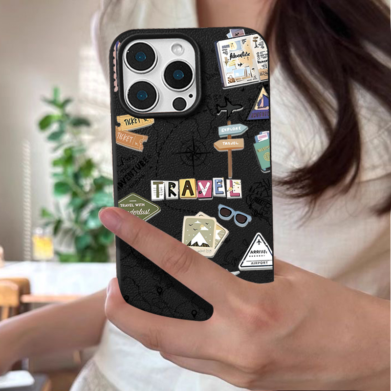 Travel Map Pattern Phone Case  - Phone Cases Leather review and price