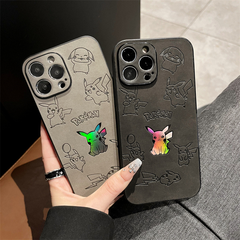 Cartoon Pikachu Faux Leather L - Phone Cases Leather review and price