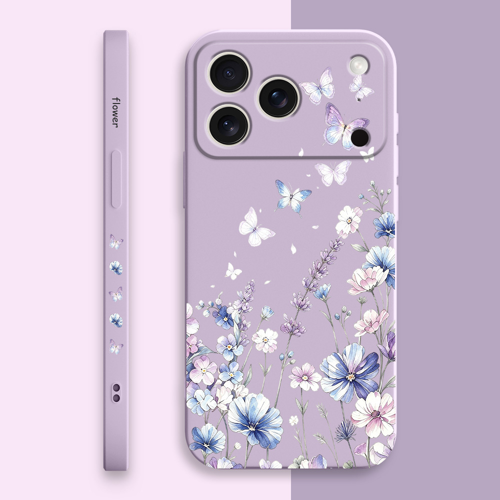 Lily Butterfly Phone Case For  - Silicone Liquid Case review and price