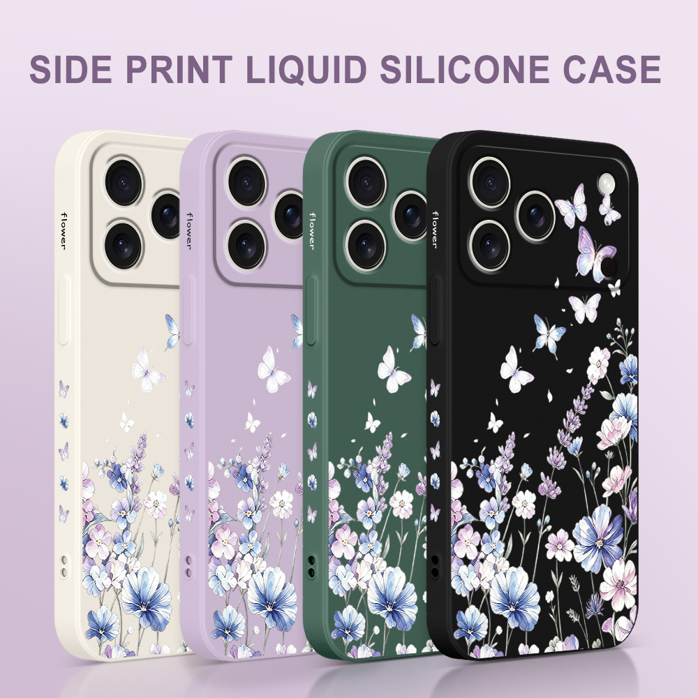Lily Butterfly Phone Case For  - Silicone Liquid Case review and price