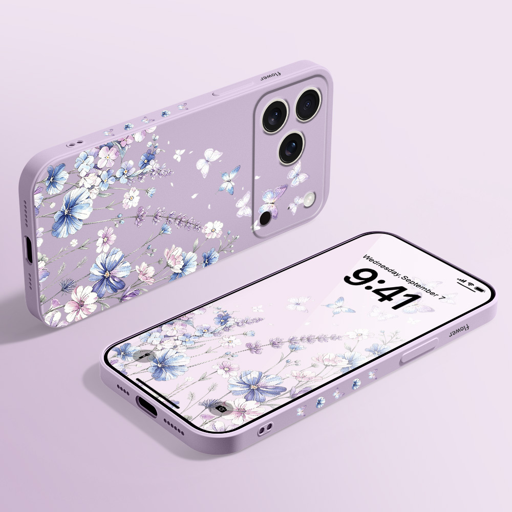 Lily Butterfly Phone Case For  - Silicone Liquid Case review and price