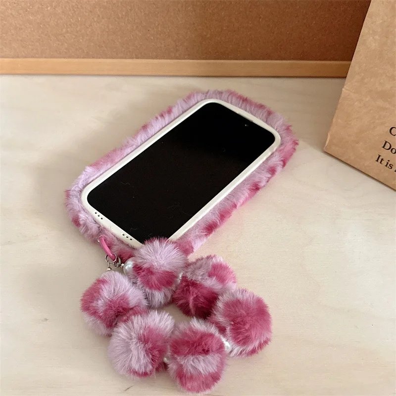 Fashion Leopard Furry Plush Le - Phone Cases Leather review and price