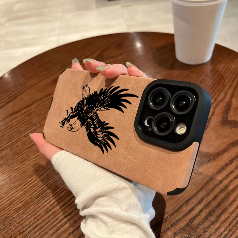 Black Eagle Pattern Leather Si - Phone Cases Leather review and price