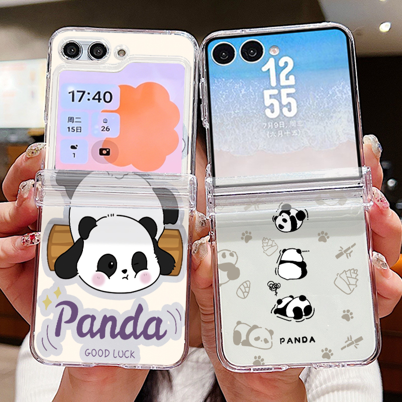 Cartoon Panda Printed Phone Ca - Phone Cases Z Flip 5 review and price