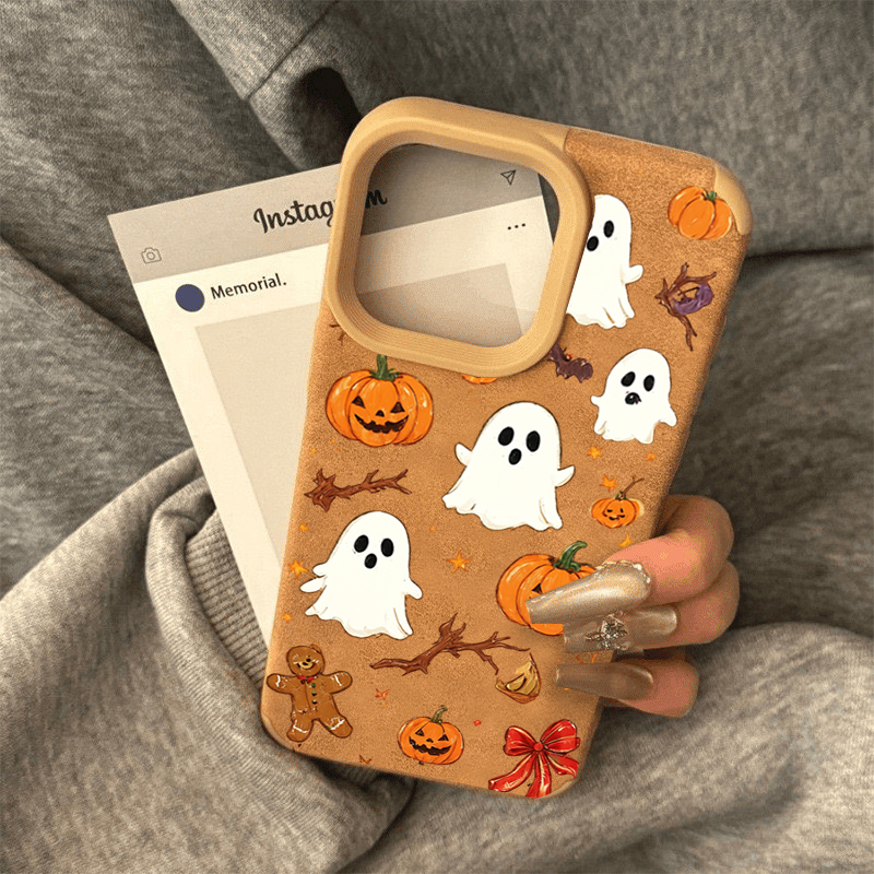 Halloween Cute Pumpkin Ghost P - Phone Cases Leather review and price